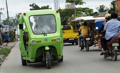 Xe taxi ba bánh Pecolo - Màu xanh của hy vọng Xe taxi ba bánh Pecolo - Màu xanh của hy vọng